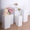 5 White Rectangle Metal DISPLAY STANDS Pedestal Riser Party Events Decorations